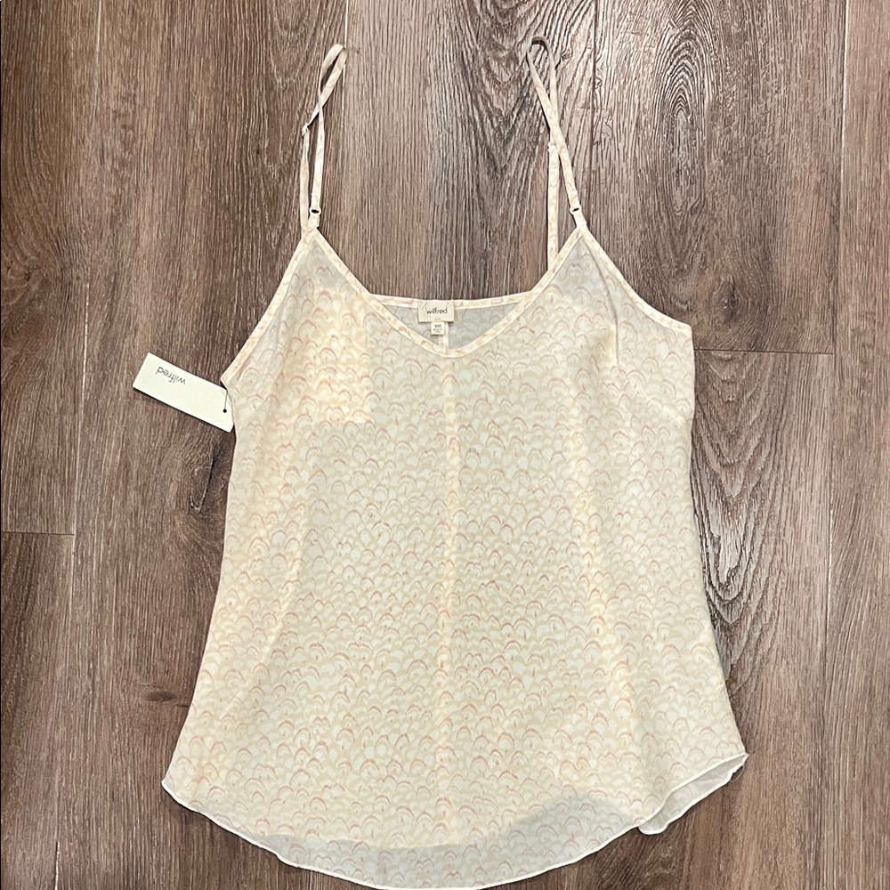 Wilfred 100% silk adjustable strap blouse